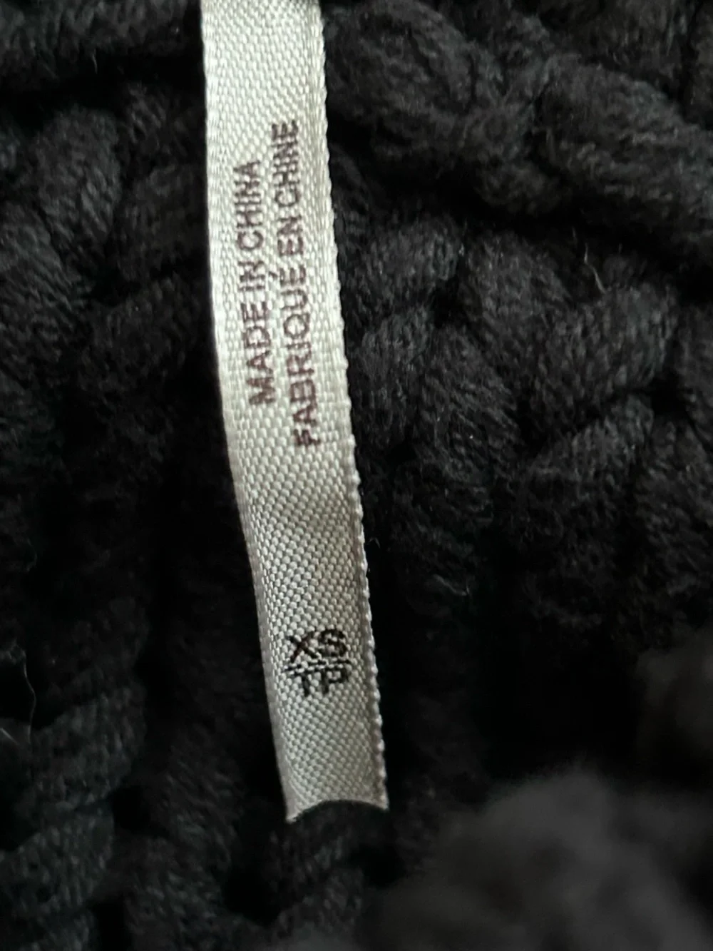 Free People My Only Sunshine Black Chunky Knit Sweater